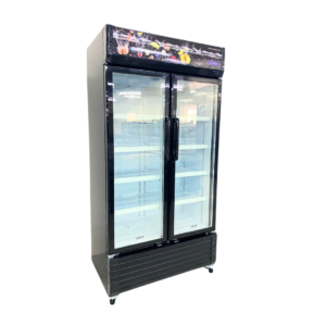 2 Doors Upright Chiller Bottom Compressor With Blower System, Peti Sejuk, Fridge