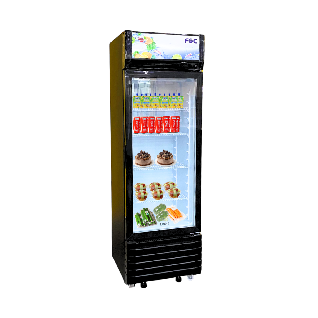 1 Door Upright Showcase Chiller Bottom Compressor With Blower System (FCB280)